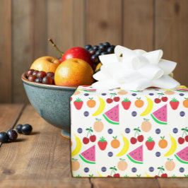 Papel De Presente Fruta Dois-tti Frutti 2º Aniversário