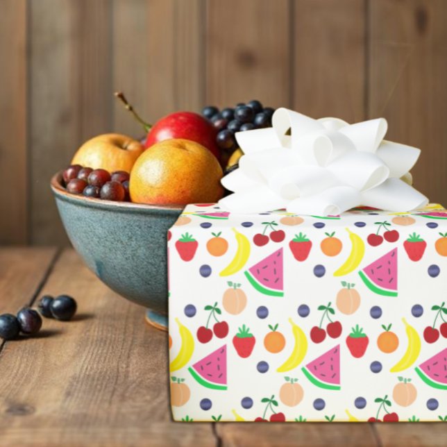 Papel De Presente Fruta Dois-tti Frutti 2º Aniversário (Criador carregado)
