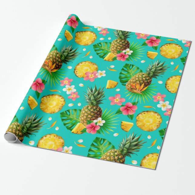 Papel De Presente Fruta tropical (Desenrolado)