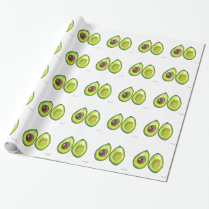 Papel De Presente fruta verde abacate