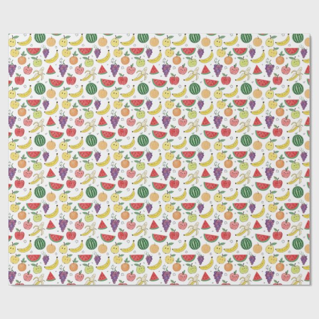 Papel De Presente frutas (Aberto)