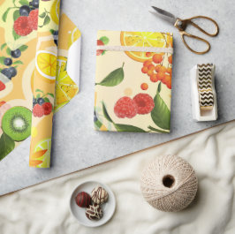 Papel De Presente Frutas mistas 6