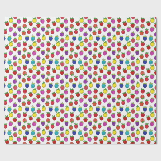 Papel De Presente frutas silvestres (Aberto)