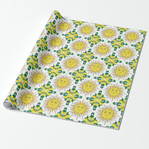 Papel De Presente Frutas Tropicais De Limão, Face Solar.