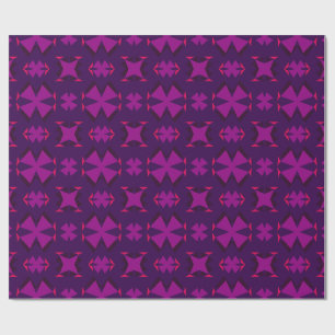 Papel De Presente Fuchsia Geotech: A Vibrant Abstract Geometric Text