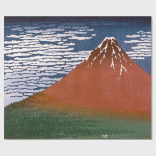 Papel De Presente Fuji Vermelha, Vulcão Aka Fujiyama Katsushika Hoku