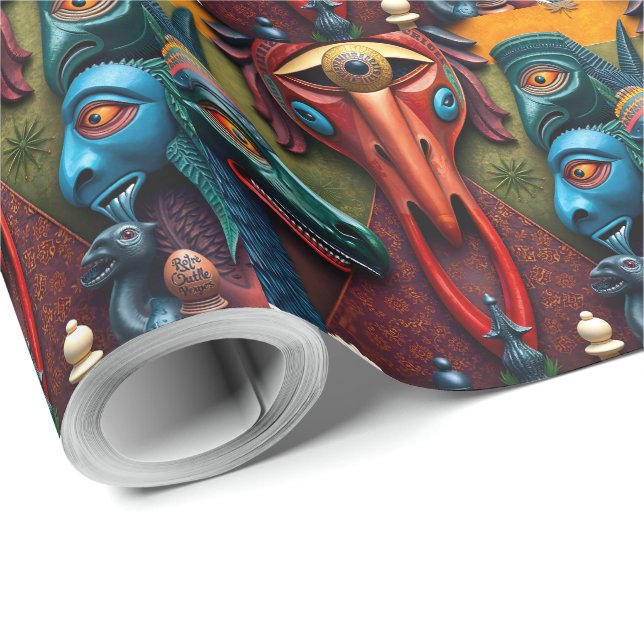 Papel De Presente full color 3D (Ponta do rolo)