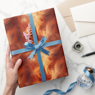Papel De Presente Fumaça Laranja