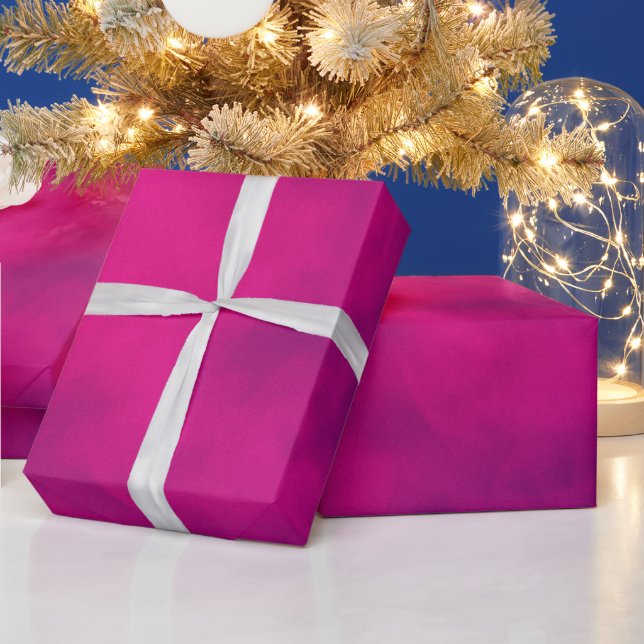 Papel de Presente Fumaça Rosa Neon – Personalizáve (Feriados)