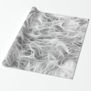 Papel De Presente Fumo branco e cinzento