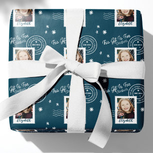 Papel De Presente Fun Photo Stamp Gift Identifier Open On Christmas 