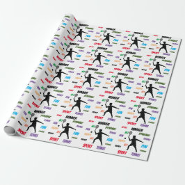 Papel De Presente Fun player tennis 