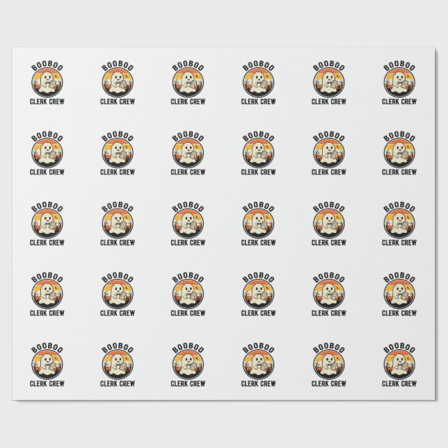 Papel De Presente Funcionário de Halloween BooBoo Equipe de Fantasma (Aberto)