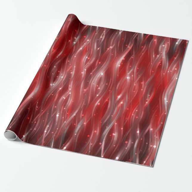 Papel De Presente fundo abstrato. fundo vermelho com ondas e (Desenrolado)