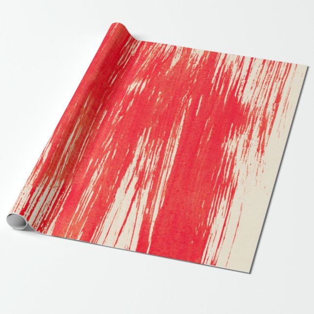 Papel De Presente fundo abstrato vermelho a partir da aquarela (Desenrolado)