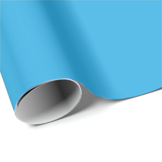 Papel De Presente Fundo Azul Céu Plano para Web e Impressão (Ponta do rolo)