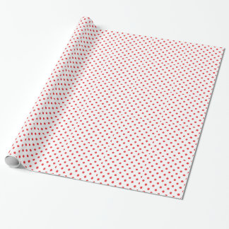 Papel De Presente Fundo Branco das Bolinhas Vermelhas