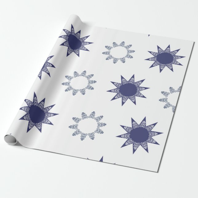 Papel De Presente Fundo com padrão de flocos de neve bobo texturas (Desenrolado)