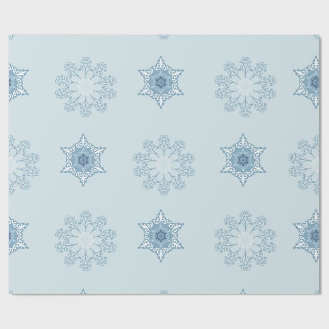 Papel De Presente Fundo com padrão de flocos de neve bobo texturas (Aberto)