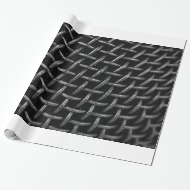Papel De Presente Fundo da Grade de Microfone (Desenrolado)
