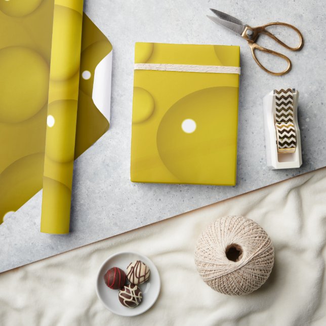 Papel De Presente Fundo de Água Amarelo (Artesanato)