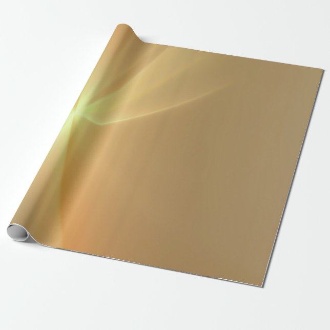 Papel De Presente Fundo de ouro laranja fractal (Desenrolado)