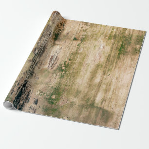 Papel De Presente Fundo de parede danificado sujo. Texto rasgado