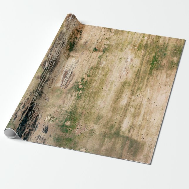 Papel De Presente Fundo de parede danificado sujo. Texto rasgado (Desenrolado)