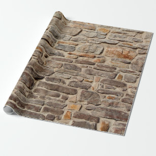 Papel De Presente Fundo de textura rústica da parede da pedra