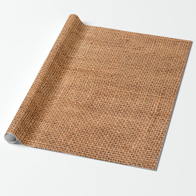 Papel De Presente Fundo do pano castanho de burlap ou pano de saco (Desenrolado)