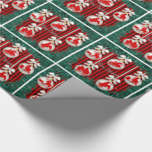 Papel De Presente Fundo do vermelho da beira da grinalda dos