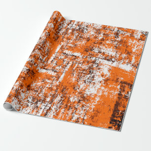 Papel De Presente Fundo verde castanho escuro. Cor de laranja branco