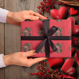 Papel De Presente Fundo Vermelho do Namorados Personalizado com Form