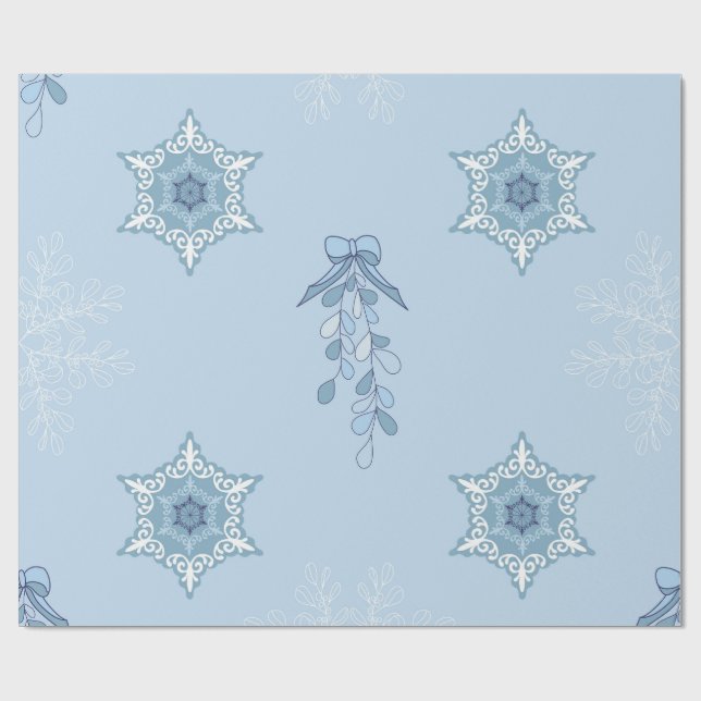 Papel De Presente fundos de texturas com padrão de floco de neve bob (Aberto)