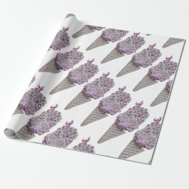 Papel De Presente funil rosa