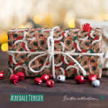 Papel De Presente Funny Airedale Terrier Padrão de Natal<br><div class="desc">Engraçado Airedale Terrier Christmas Pattern apresenta uma aquarela de um Airedale Terrier com um chapéu vermelho de Papai noel e um colar vermelho de Natal. Design engraçada para Dog Lovers!</div>