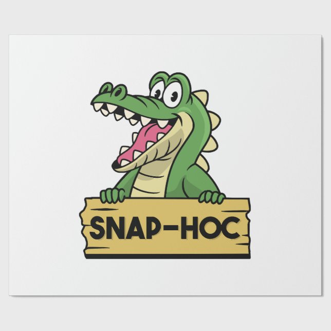 Papel De Presente Funny Alligator Lover e Zookeeper Crocodilo (Aberto)
