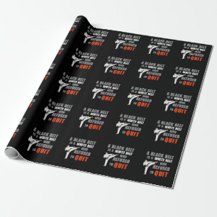 Papel De Presente Funny Black Belt Humor Taekwondo Jiu Jitsu Karate