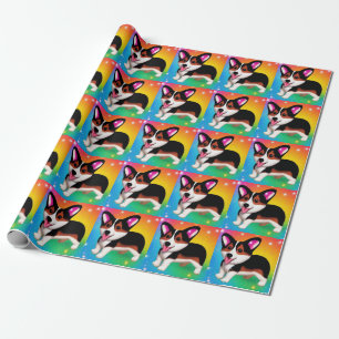 Papel De Presente Funny Corgi Puppy Dog  