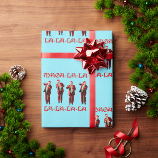 Papel De Presente Funny Donald Trump Natal MAGA-La-La-La-La