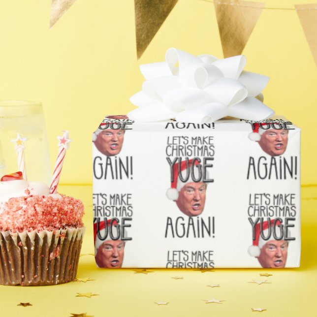 Papel De Presente Funny Donald Trump Torna Iuge De Natal Novamente 2 (Festa de aniversário)