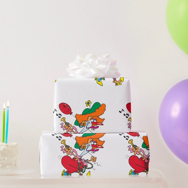 Papel De Presente Funny Female Clowe (Criador carregado)