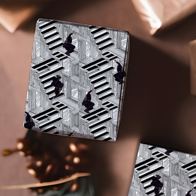 Papel De Presente Funny Joe Biden Caindo Em Escadaria Infinita (Criador carregado)