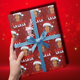 Papel De Presente Funny Kamala Harris 2024 Comma La Christmas