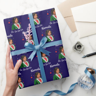 Papel De Presente Funny Kamala Harris 2024 Natal Xmas Presidente