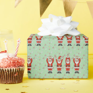 Papel De Presente Funny Santa Ohio Buckeye State Santa Ohio Xmas