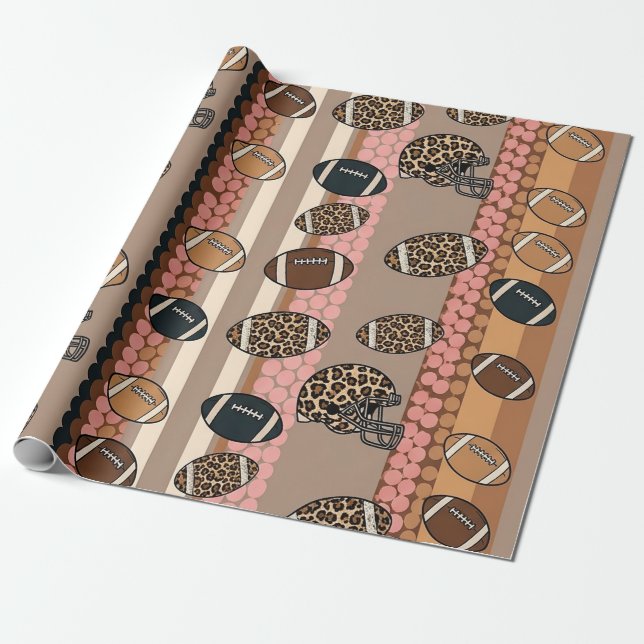 Papel De Presente Fútbol Coquette Arco Leopard (3) (Desenrolado)