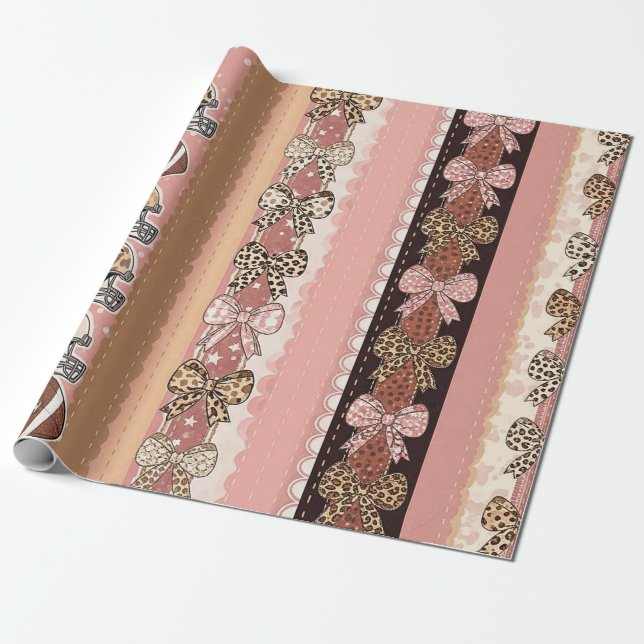 Papel De Presente Fútbol Coquette Arco Leopardado (1) (Desenrolado)