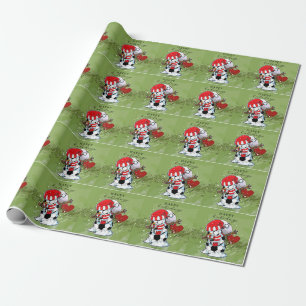 Papel De Presente Futebol de Natal Feriados de Snowman