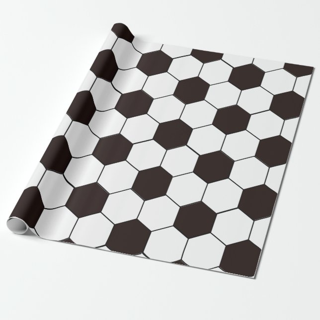 Papel De Presente Futebol infantil Padrão de futebol Aniversário do  (Desenrolado)